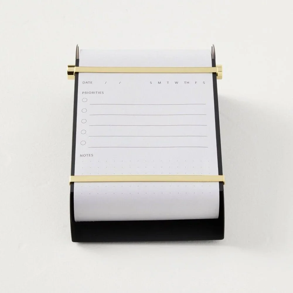 Metal Note Paper Roll Dispenser Black/Brass - Hearth‎ & Hand Magnolia, Target